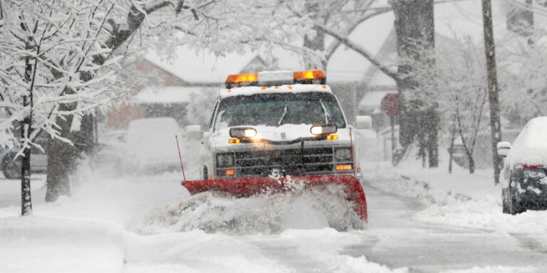 Residential Snow Plowing Truck